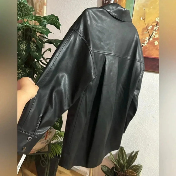 BCBGeneration vegan black leather jacket size L - Picture 4 of 13